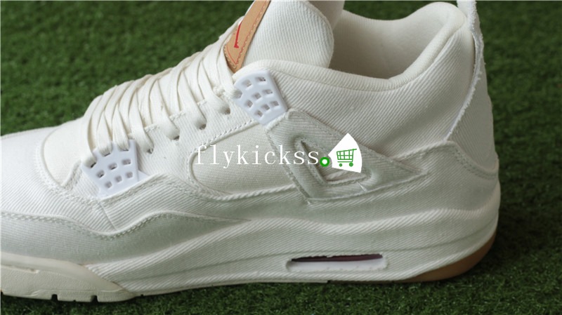 Best Version Levis x Air Jordan 4 Denim White